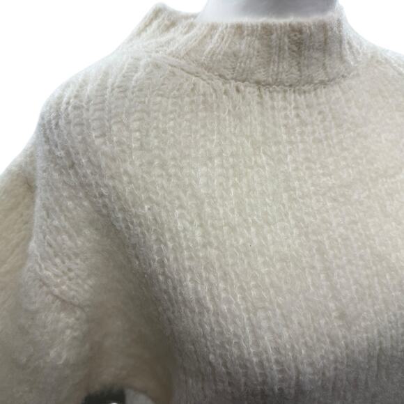 Kensington Prairie Farm Alpaca Pullover Mock Neck Bell Sleeve sweater Size Small - Picture 3 of 10